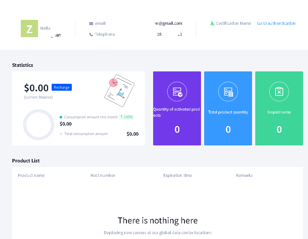 Client Dashboard